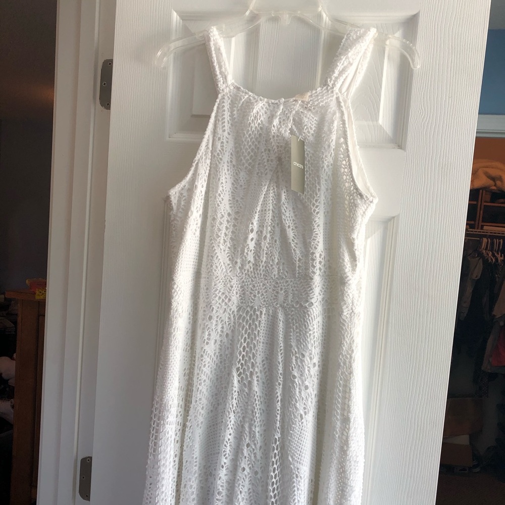 White overlay dress
